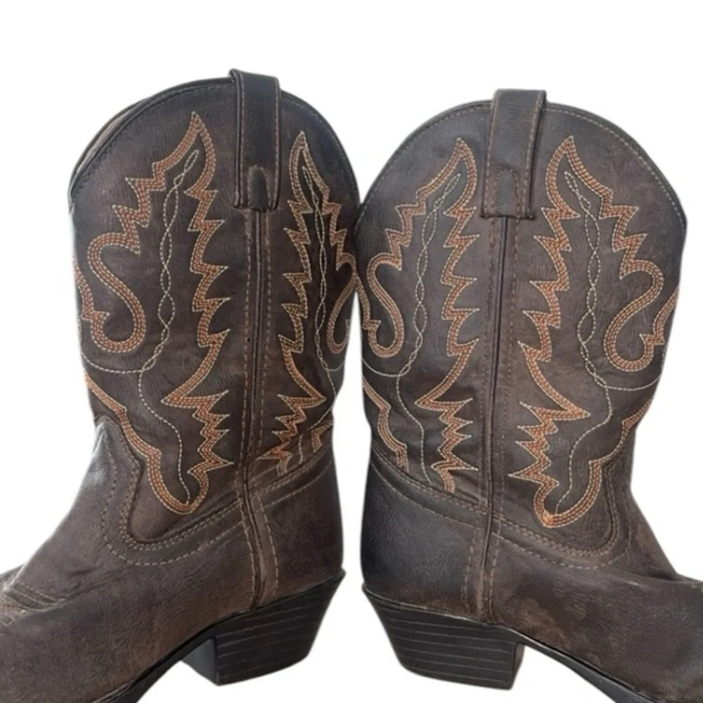 Rodeo Ropers‎ Kids Unisex Brown Western Boots Size 3